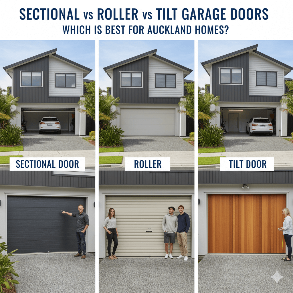 Sectional vs Roller vs Tilt Garage Doors Which Is Best for Auckland Homes
