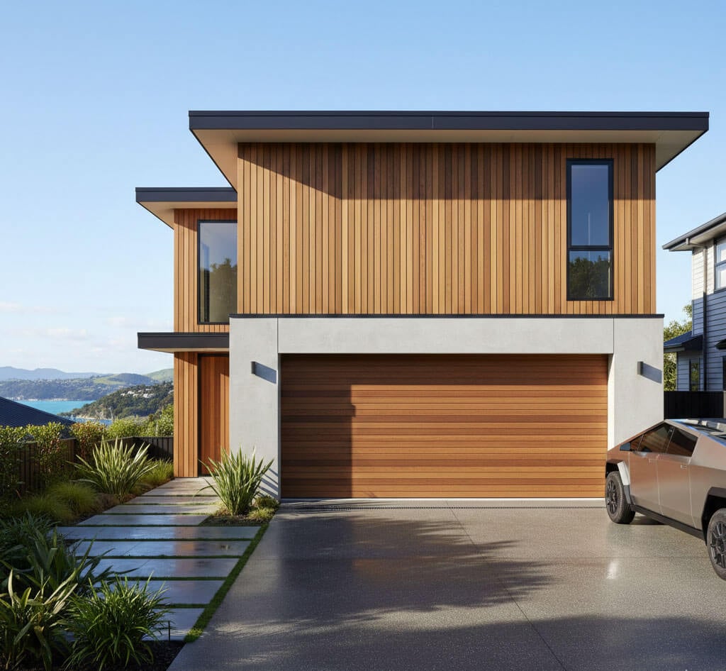 Flush mount garage doors