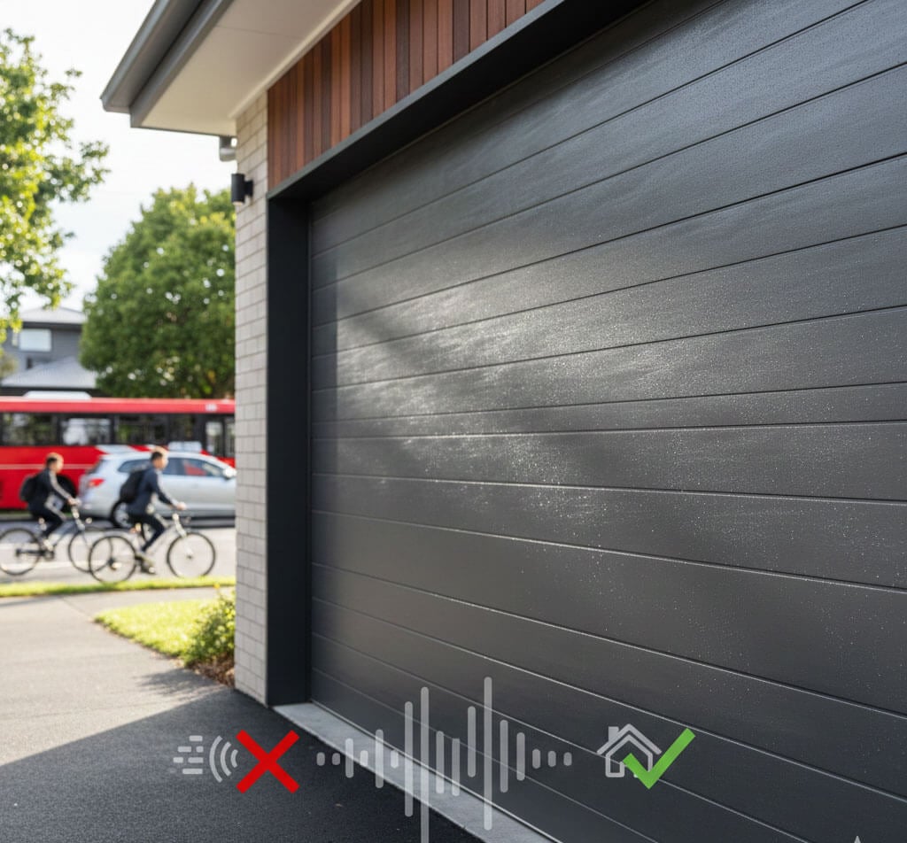 Insulated garage doors noise